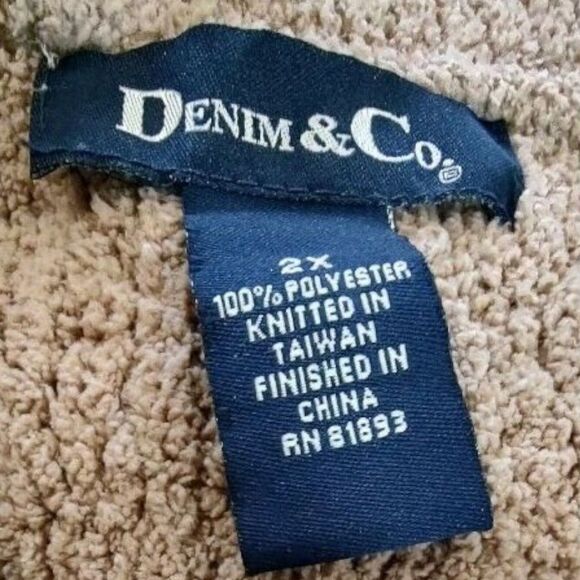 Soft Cozy Casual Daily Women's Cardigan Sweater Size 2X Denim & Co. Light Beige - Picture 4 of 8